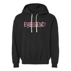 Emergency Department Emergency Room Healthcare Nursing Garment-Dyed Fleece Hoodie