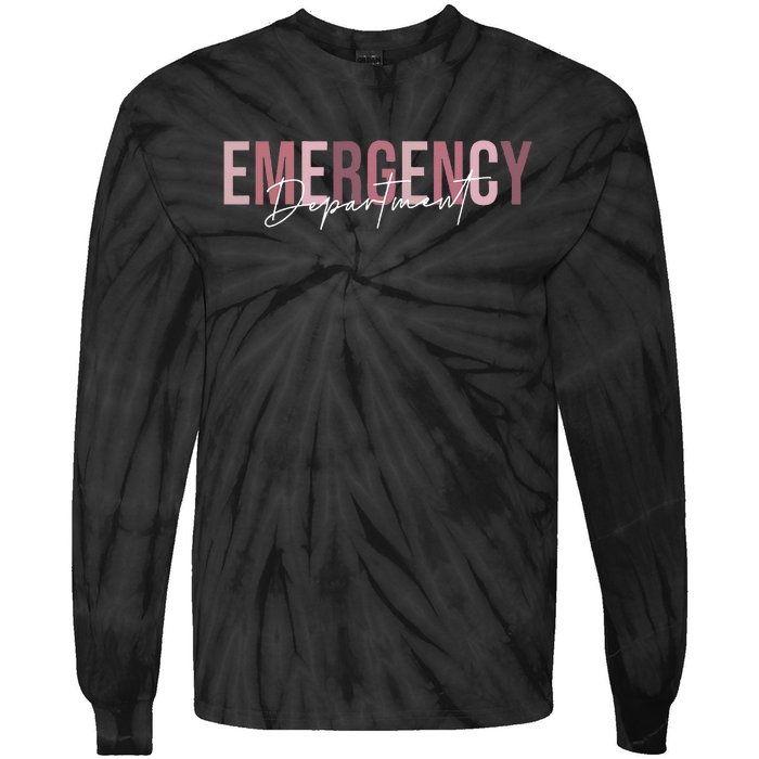 Emergency Department Emergency Room Healthcare Nursing Tie-Dye Long Sleeve Shirt