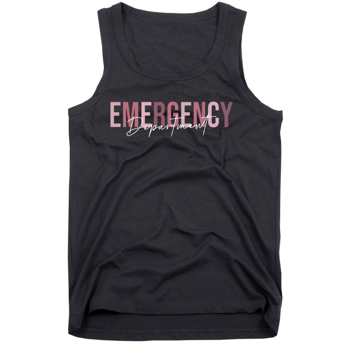 Emergency Department Emergency Room Healthcare Nursing Tank Top