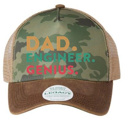 Engineering Dad Engineer Dads Dad Engineer Genius Gift Legacy Tie Dye Trucker Hat
