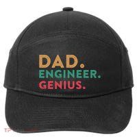 Engineering Dad Engineer Dads Dad Engineer Genius Gift 7-Panel Snapback Hat