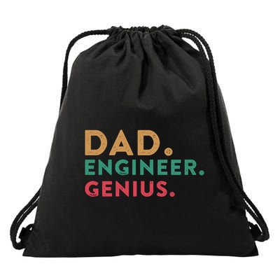Engineering Dad Engineer Dads Dad Engineer Genius Gift Drawstring Bag