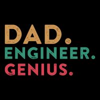 Engineering Dad Engineer Dads Dad Engineer Genius Gift Flat Bill Trucker Hat