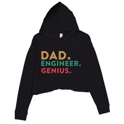 Engineering Dad Engineer Dads Dad Engineer Genius Gift Crop Fleece Hoodie
