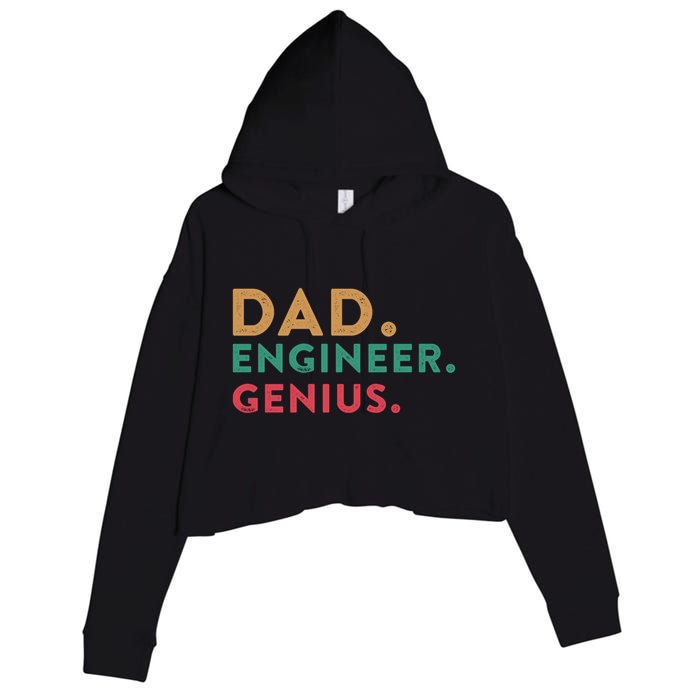 Engineering Dad Engineer Dads Dad Engineer Genius Gift Crop Fleece Hoodie