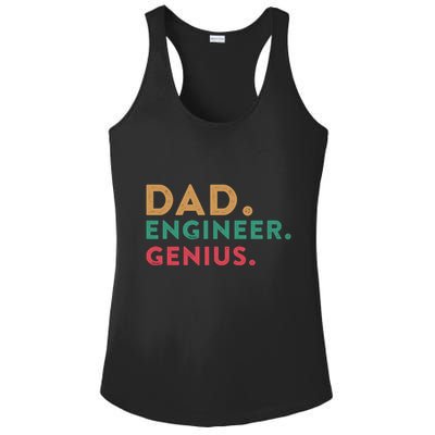 Engineering Dad Engineer Dads Dad Engineer Genius Gift Ladies PosiCharge Competitor Racerback Tank