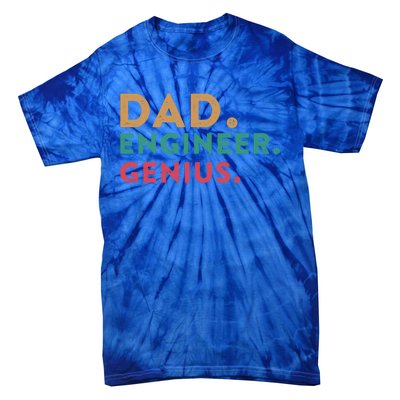 Engineering Dad Engineer Dads Dad Engineer Genius Gift Tie-Dye T-Shirt