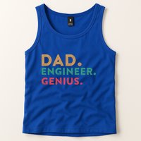 Engineering Dad Engineer Dads Dad Engineer Genius Gift Tank Top