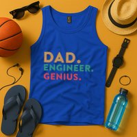 Engineering Dad Engineer Dads Dad Engineer Genius Gift Tank Top
