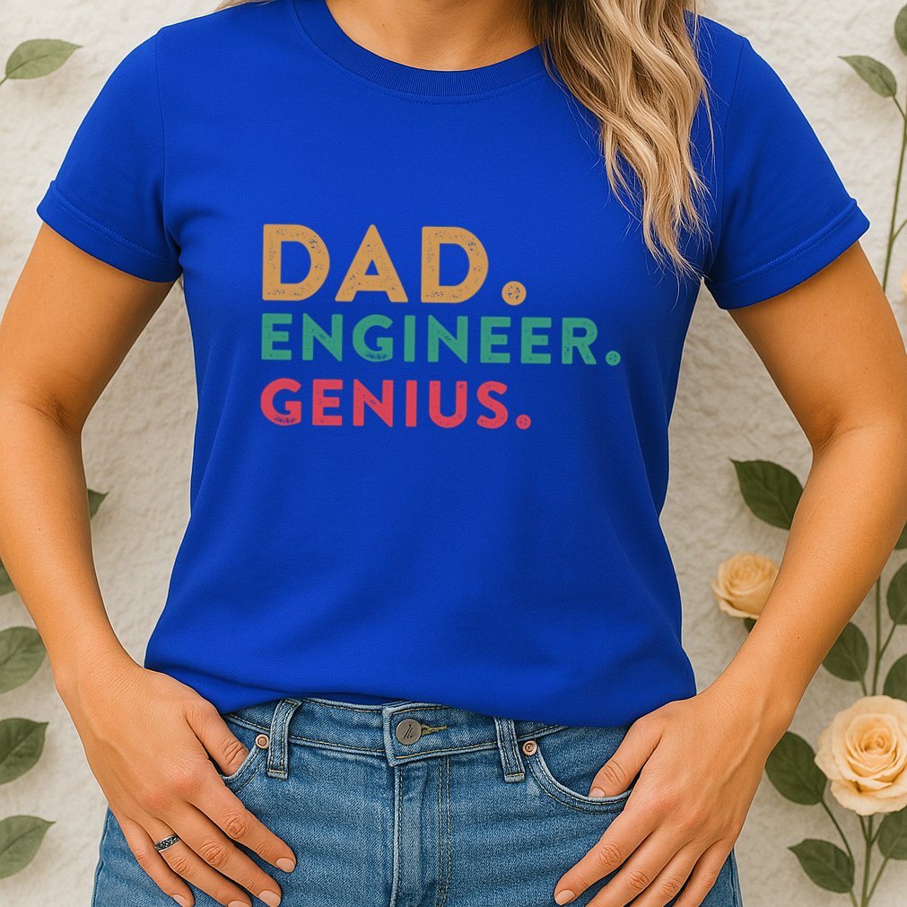 Engineering Dad Engineer Dads Dad Engineer Genius Gift Womens T-Shirt