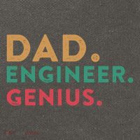Engineering Dad Engineer Dads Dad Engineer Genius Gift Cotton Canvas Backpack