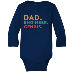 Engineering Dad Engineer Dads Dad Engineer Genius Gift Baby Long Sleeve Bodysuit