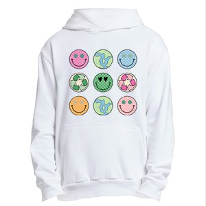 Earth Day Everyday Groovy Face Recycle Save Our Planet Urban Pullover Hoodie