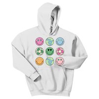 Earth Day Everyday Groovy Face Recycle Save Our Planet Kids Hoodie