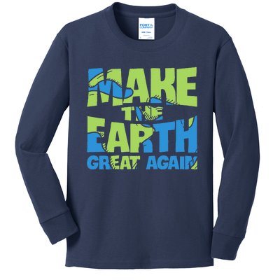 EARTH DAY EVERY DAY Rainbow Make The Earth Green Again Kids Long Sleeve Shirt