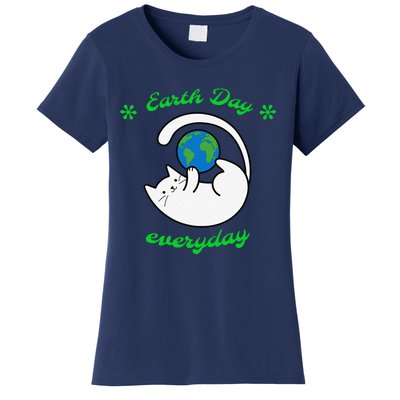 Earth Day Everyday Save The Earth Funny Cat Every Day Women's T-Shirt