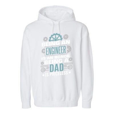 Engineering Dad Engineer Cool Gift Garment-Dyed Fleece Hoodie