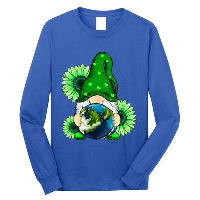 Earth Day Every Day Gnome Planet Sunflower Teacher Gift Long Sleeve Shirt