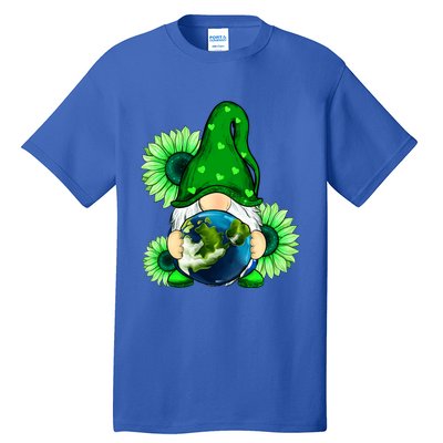 Earth Day Every Day Gnome Planet Sunflower Teacher Gift Tall T-Shirt