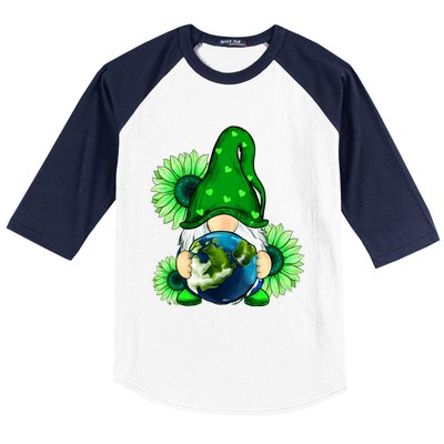 Earth Day Every Day Gnome Planet Sunflower Teacher Gift Baseball Sleeve Shirt