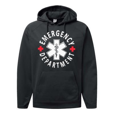 Emergency Department Emergency Room Healthcare Nursing Nurse Performance Fleece Hoodie