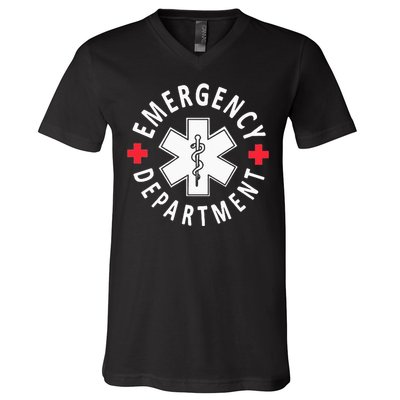 Emergency Department Emergency Room Healthcare Nursing Nurse V-Neck T-Shirt