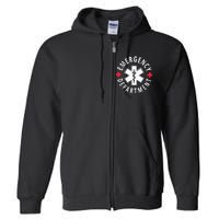 Emergency Department Emergency Room Healthcare Nursing Nurse Full Zip Hoodie