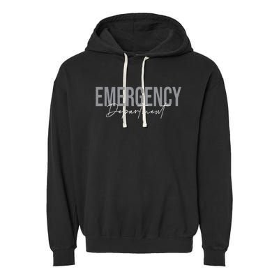 Emergency Department Emergency Room Healthcare Nursing Garment-Dyed Fleece Hoodie