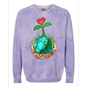 Earth Day Everyday Plant More Trees Save Our Climate Change Great Gift Colorblast Crewneck Sweatshirt