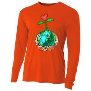 Earth Day Everyday Plant More Trees Save Our Climate Change Great Gift Cooling Performance Long Sleeve Crew