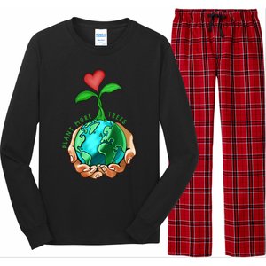 Earth Day Everyday Plant More Trees Save Our Climate Change Great Gift Long Sleeve Pajama Set