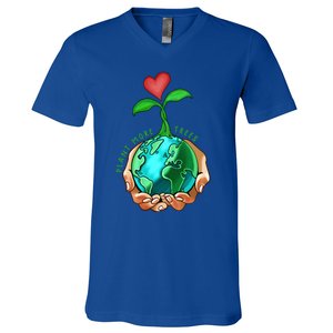 Earth Day Everyday Plant More Trees Save Our Climate Change Great Gift V-Neck T-Shirt