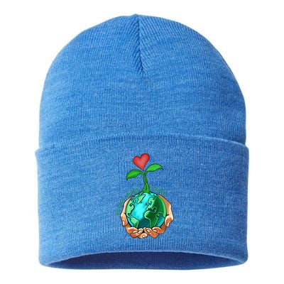 Earth Day Everyday Plant More Trees Save Our Climate Change Great Gift Sustainable Knit Beanie