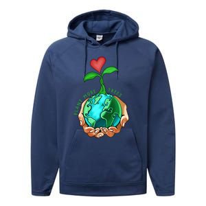 Earth Day Everyday Plant More Trees Save Our Climate Change Great Gift Performance Fleece Hoodie