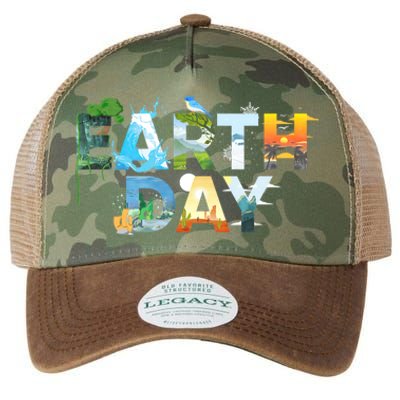 Earth Day Environmental Protection Save Tree & Animals Legacy Tie Dye Trucker Hat