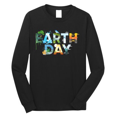 Earth Day Environmental Protection Save Tree & Animals Long Sleeve Shirt