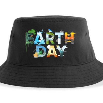 Earth Day Environmental Protection Save Tree & Animals Sustainable Bucket Hat