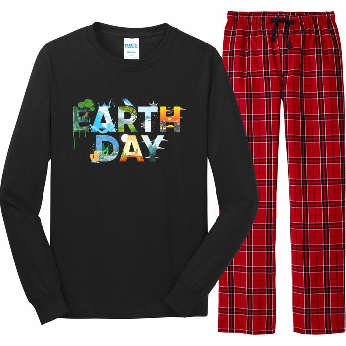 Earth Day Environmental Protection Save Tree & Animals Long Sleeve Pajama Set