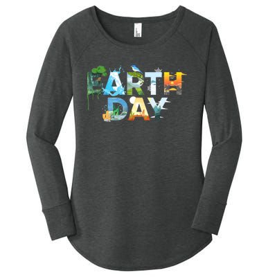 Earth Day Environmental Protection Save Tree & Animals Women's Perfect Tri Tunic Long Sleeve Shirt