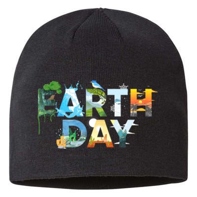 Earth Day Environmental Protection Save Tree & Animals Sustainable Beanie