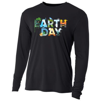 Earth Day Environmental Protection Save Tree & Animals Cooling Performance Long Sleeve Crew