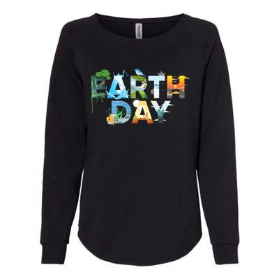 Earth Day Environmental Protection Save Tree & Animals Womens California Wash Sweatshirt