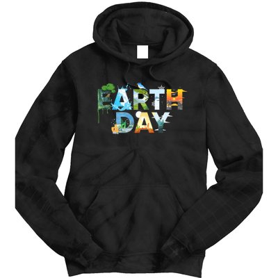 Earth Day Environmental Protection Save Tree & Animals Tie Dye Hoodie