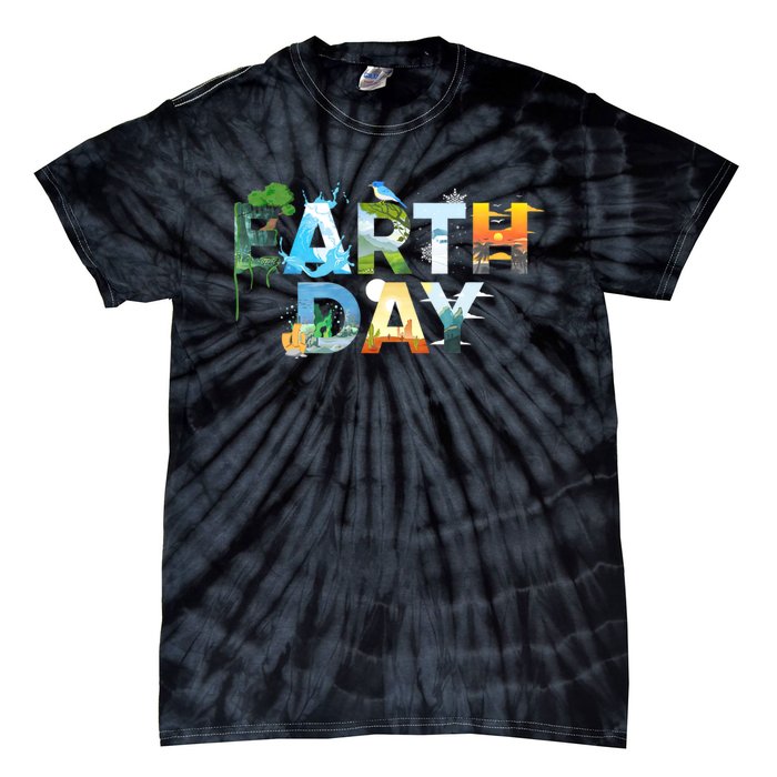 Earth Day Environmental Protection Save Tree & Animals Tie-Dye T-Shirt