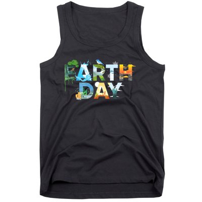 Earth Day Environmental Protection Save Tree & Animals Tank Top