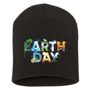 Earth Day Environmental Protection Save Tree & Animals Short Acrylic Beanie