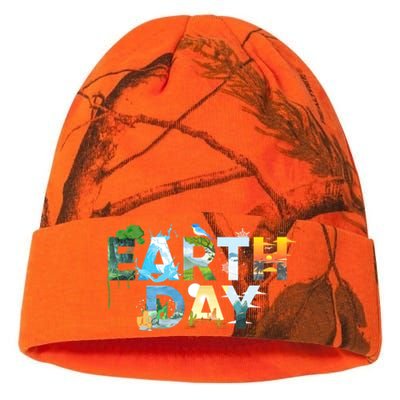 Earth Day Environmental Protection Save Tree & Animals Kati Licensed 12" Camo Beanie