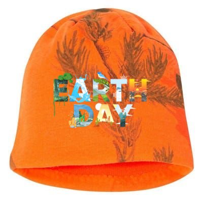 Earth Day Environmental Protection Save Tree & Animals Kati - Camo Knit Beanie