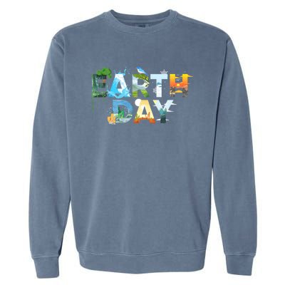 Earth Day Environmental Protection Save Tree & Animals Garment-Dyed Sweatshirt