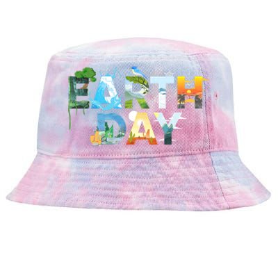 Earth Day Environmental Protection Save Tree & Animals Tie-Dyed Bucket Hat